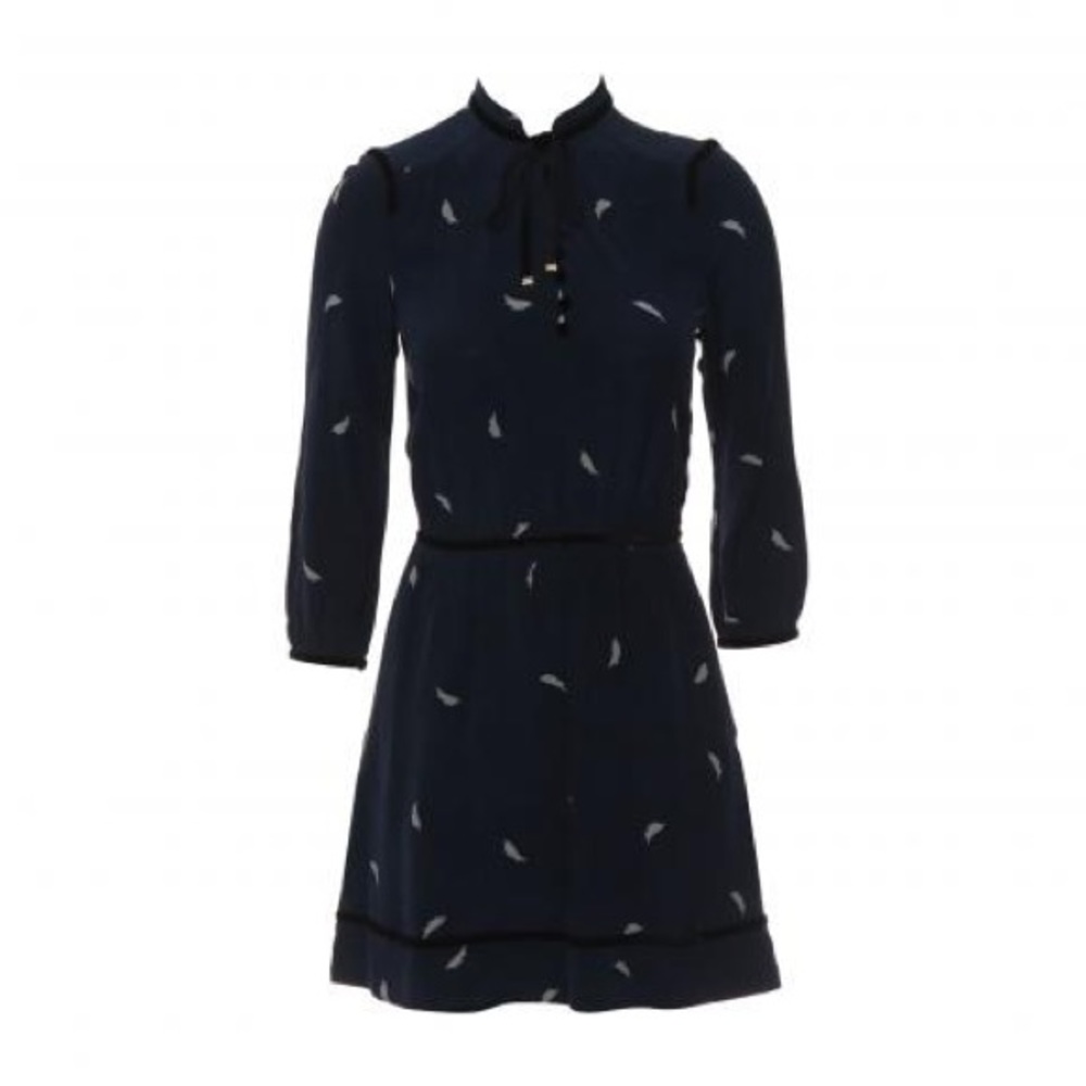 Juicy Couture blue a-line print dress